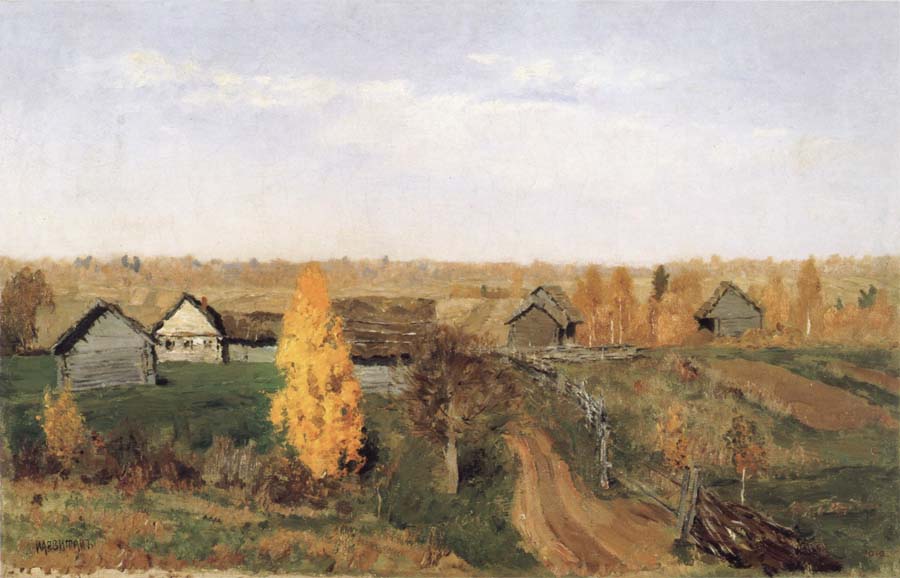 Golden Autumn-village and small town
